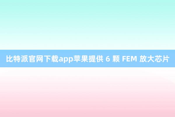 比特派官网下载app苹果提供 6 颗 FEM 放大芯片